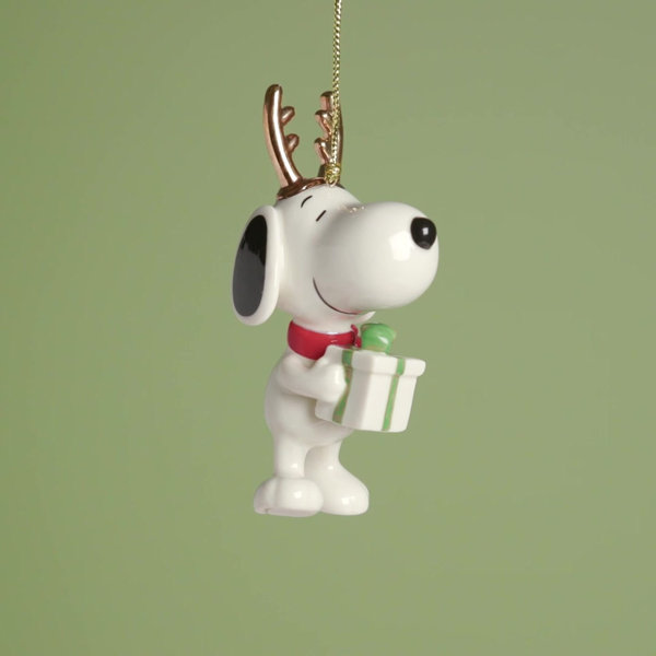Snoopy With Gift Ornament Birch Lane